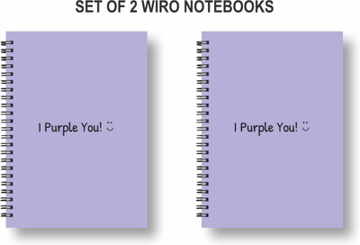 3DS Notebook A5 Diary Ruled 144 Pages(Violet, Pack of 2)