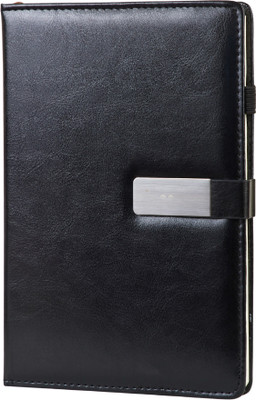 SwagMarvels Elegant Matte Black Premium Diary with Magnetic Closure – Sophisticated Design Regular Diary Ruled 200 Pages(Black)
