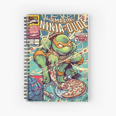TheHackStore Ninja Turtles Graphic Printed A5 Notebook Ruled 200 Pages(Multicolor)