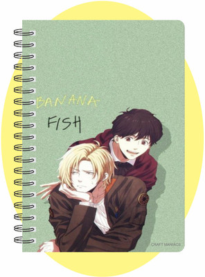 craft maniacs BANANA FISH COLLECTION A5 Notebook RULED 160 Pages(Multicolor)