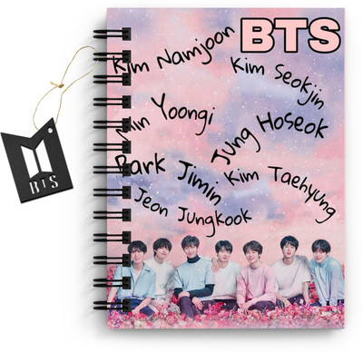 DI-KRAFT BTS Boys Printed Diary for Home and office use(6*8Inch) A5 Diary Unruled 160 Pages(Multicolor)