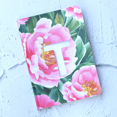 Mimikry Alphabet Initial A Premium Notebook Diary, 80 GSM, Floral Design A5 Notebook Ruled 192 Pages(T)