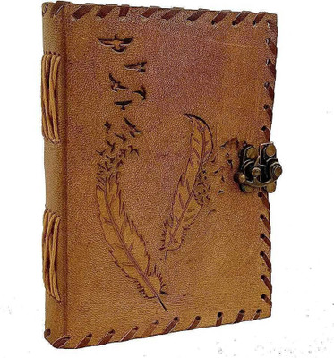craftking Leather Journal Book-size Diary Plain 240 Pages(Brown)