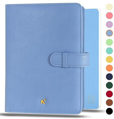 NEORAH A5 NotebookSLEEVE with Loop + Dotgrid JOURNAL|Faux Leather+ Penloop| 6 CardSlots A5 Organizer Dotgrid 160 Pages(Light Blue) NEORAH A5 NotebookSLEEVE with Loop + Dotgrid JOURNAL|Faux Leather+ Penloop| 6 CardSlots A5 Organizer Dotgrid 160 Pages(Light Blue)