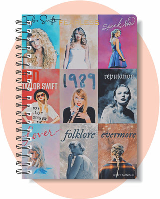 craft maniacs TAYLOR SWIFT COLLECTION A5 Diary RULED 160 Pages(White)