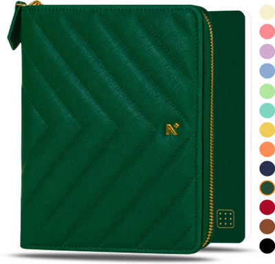 NEORAH B6 Notebook Sleeve with Compendium+Dotgrid Journal |Faux Leather Sleeve+Penloop B5 Journal ‎Dotted 160 Pages(Dark Green)