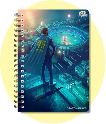 craft maniacs CRICKET 2024 NOTEBOOK COLLECTION A5 Diary RULED 160 Pages(Multicolor)