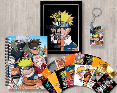 craft maniacs NARUTO UZUMAKI GIFTING SET A5 Diary RULED 120 Pages(Red)