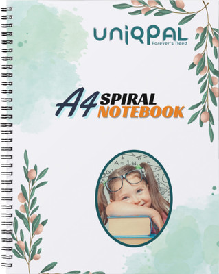 UNIQPAL SET OF 1 A4 Notebook Ruled 200 Pages(Multicolor)