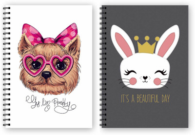 AJAY Diary A5 Diary Unruled 160 Pages(White, Pack of 2)