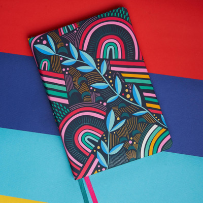 Doodle Soft Foam Padded Undated A5 Notebook Ruled 160 Pages(Glorious Arcs)