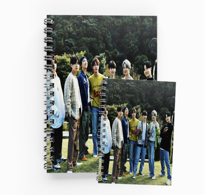 RJPRINTS BTS B5 Notebook Unruled 160 Pages(Multicolor)
