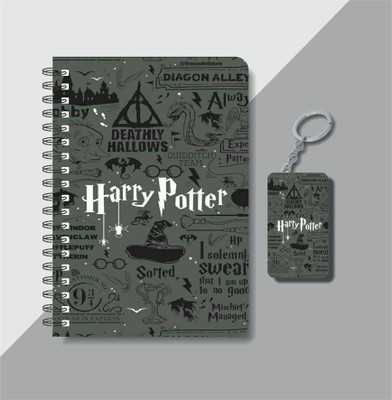craft maniacs A5 NOTEBOOK + KEYCHAIN COLLECTION A5 Notebook RULED 160 Pages(Black, White)