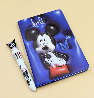Paper Bear Mickey A5 Diary Designer 80 Pages(Blue, Pack of 2)