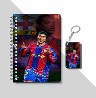 craft maniacs 2023 FOOTBALL DIARY + KEYCHAIN A5 Notebook RULED 160 Pages(Multicolor)