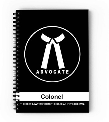 epheriwala Advocate Colonel / Notebook for Advocates and Lawyers A5 Diary Unruled 140 Pages(Black)