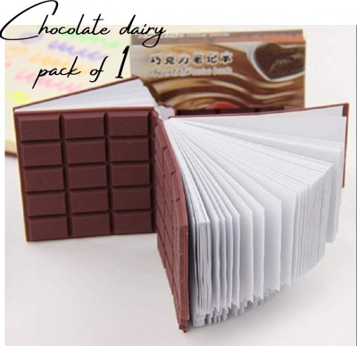 Extraposh Chocolate Shaped Notebook Diary very attractive for kids Mini Diary unrulled 120 Pages(chocolate)