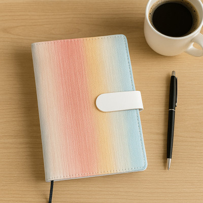 Schmick Rainbow Undated Ruled Diary A5 Journal Ruled 192 Pages(Rainbow)
