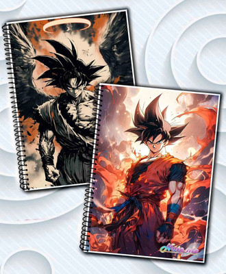NOTEme Anime Super Warrior Edition (Inspired by Goku) A5 Notebook Unruled 200 Pages(Multicolor, Pack of 2)