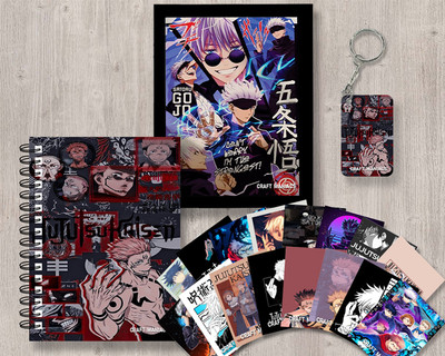 craft maniacs JUJUTSU KAISEN GIFTING SET A5 Notebook RULED 120 Pages(White)