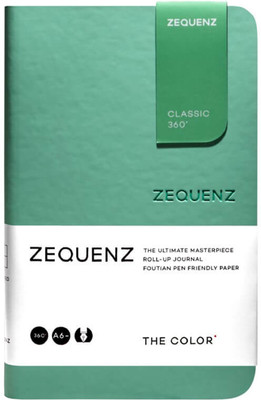 Zequenz A6 Minus Size 9x14cm Color Series 80gsm Cream Coloured Paper 360 Degree Flexible A6 Notebook Ruled 200 Pages(Green)