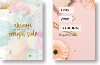 craft maniacs FLORAL2 NOTEBOOKS A5 Notebook RULED 100 Pages(Multicolor, Pack of 2)