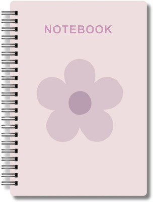 Artable A5 Ruled Notebook A5 Notebook Ruled 160 Pages(Light Pink flower)