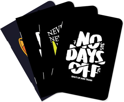 Raptech notebook Unique Stationery items, Easy to Carry, Plain Cute (No day Off) A5 Diary UnRuled 240 Pages(Multicolor, Pack of 4)
