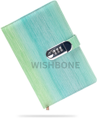Wishbone PERSONAL,JOURNAL A5 Diary RULED 222 Pages(Green)