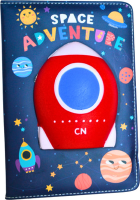 Nivu 3D Squishy Diary A5 Diary Ruled 120 Pages(Blue Rocket)