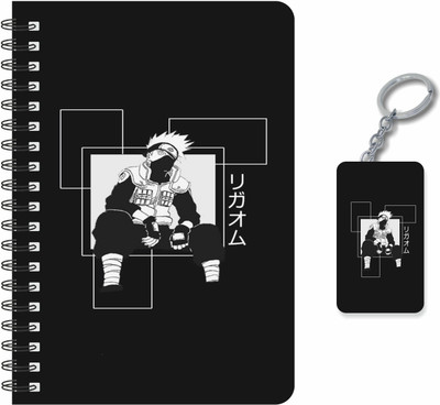 craft maniacs A5 NOTEBOOK + KEYCHAIN COLLECTION A5 Note Book RULED 160 Pages(Black, White)