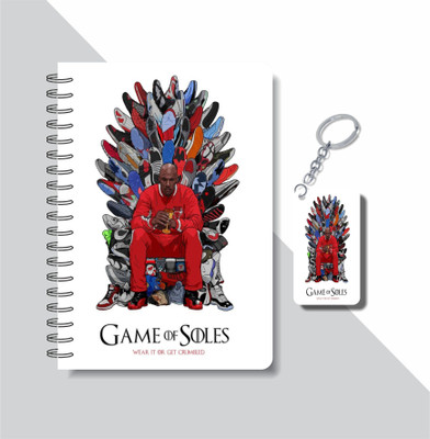 craft maniacs 2023 JORDAN DIARY + KEYCHAIN A5 Notebook RULED 160 Pages(Multicolor)