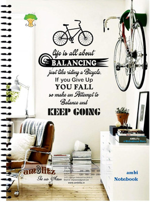 amblitz Spiral Notebook A4 Diary Ruled 300 Pages(Multicolor)