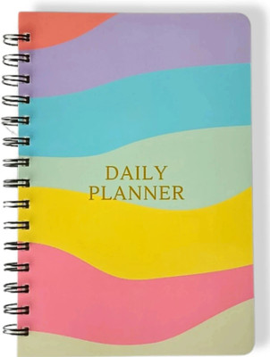 CRAFTOPIX Multi Color Abstract Theme Daily Planner/ Notebook Diary A5 Diary Unruled 176 Pages(Multicolor)