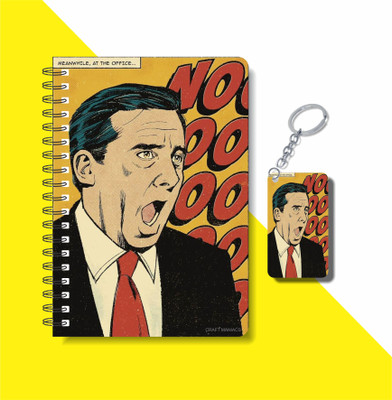 craft maniacs OFFICE SITCOM 2023 DIARY & KEYCHAIN A5 Notebook RULED 120 Pages(Multicolor)
