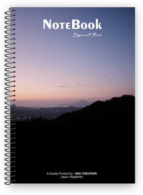 SNU CREATION Dark Nature Theme A4 Notebook Ruled 220 Pages(White)
