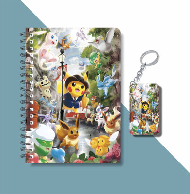 craft maniacs POKEMON 2023 NOTEBOOK COLLECTION A5 Diary RULED 160 Pages(White)