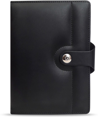Abstract Collection Executive A5 Diary Notebook with Magnate Closer A5 Note Book Single Rule 200 Pages(Black)
