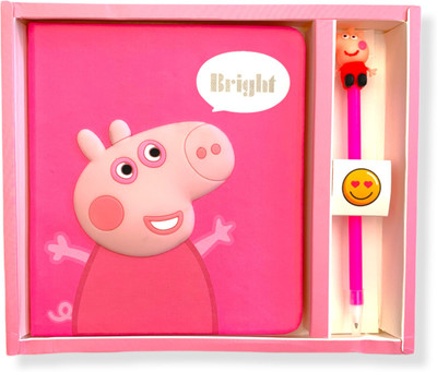 Gudiya Peppa Pig A5 Notebook Ruled 80 Pages(Pink)