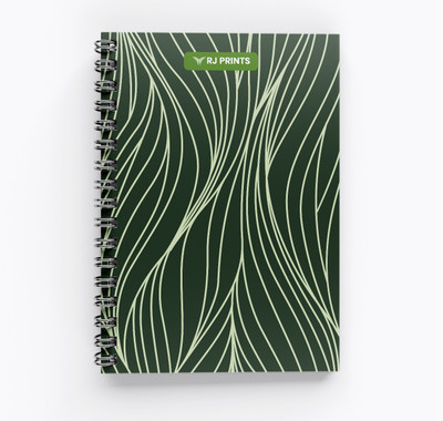 RJPrint Nature Art A5 Notebook Unruled 200 Pages(Green)