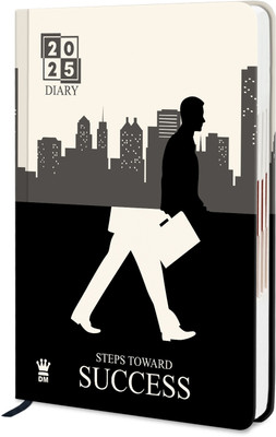 Diarymart Hard Bound Executive 2025 Diary with Dates I New Year Daily Planner Diary 2025 I A5 Diary Ruled 344 Pages(Black)