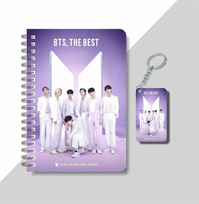 craft maniacs BTS CREW A5 160 RULED PAGES DIARY+ FREE BTS WOODEN KEYCHAIN FOR ARMY A5 Diary RULED 160 Pages(Multicolor)