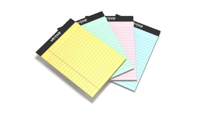 NEELGAGAN Writeup Pad for Office Premium A4 Note Pad Ruled 100 Pages(Multicolor, Pack of 5)