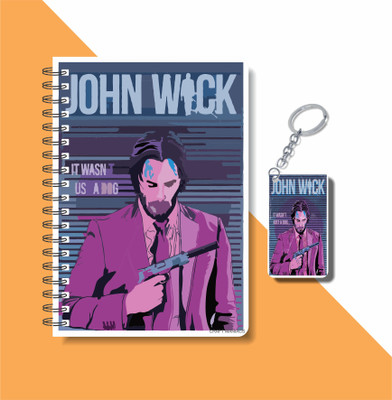 craft maniacs JOHN WICK 2023 NOTEBOOK COLLECTION A5 Notebook RULED 160 Pages(Red)