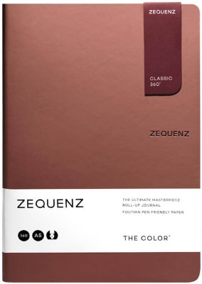 Zequenz A5 Size 14.8x21cm Color Series 80gsm Cream Coloured Paper 360 Degree Flexible A5 Notebook Dotted 200 Pages(Brown)