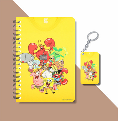 craft maniacs SPONGEBOB 2023 COLLECTION A5 Diary RULED 160 Pages(Yellow)