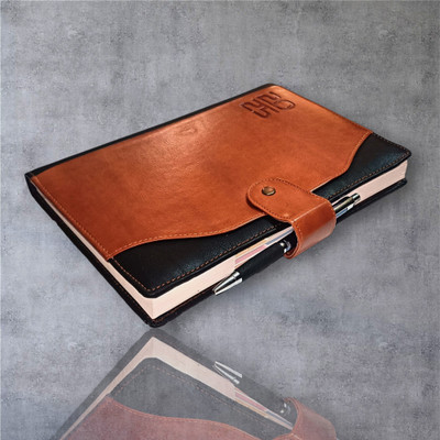 ShreeGanadhish 2025 Executive Journal Orgnaizer| Flap Closure | Sunday Full page| 24X18X3 CM Regular Diary Ruled 365 Pages(Copper)