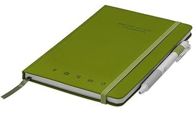 CUIR ALLY Erasable and Reusable A5 Diary Ruled 100 Pages(Green)