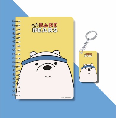 craft maniacs BARE BEARS 2023 COLLECTION A5 Notebook RULED 160 Pages(Multicolor)