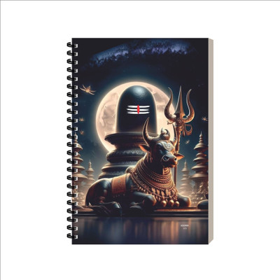 ESCAPER Shivling Devotional Diary Notebook,Notepad, Ideal for Journaling, Planning, Gift A5 Diary Ruled 160 Pages(Shiv Ji Design 1)